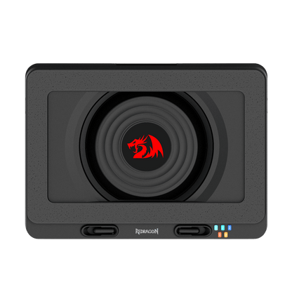 Redragon GCP512 Laptop Cooling Pad with 5.9" Fan, Rapid Cooling for 15-17 Inch Laptops, Variable Speed Control, 4 Adjustable Heights, RGB Quiet Cooling Pad with Phone Stand