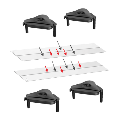 Redragon GMK 913 Universal Multi-Monitor Extender, Optical Micro-Structures Easy Assembly, Clear