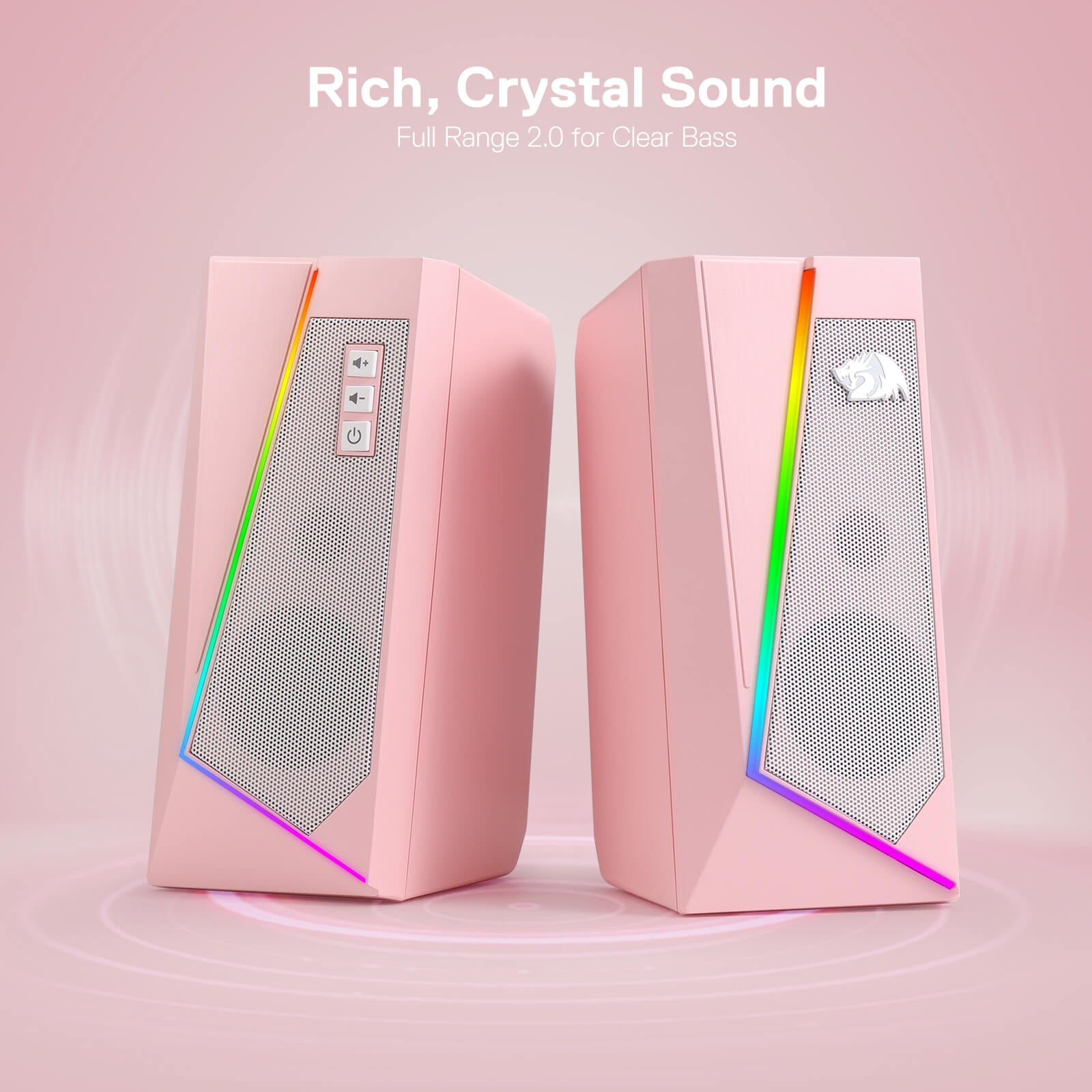 Redragon GS520 RGB Pink Speakers