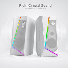 Redragon GS520 RGB white Desktop Speakers