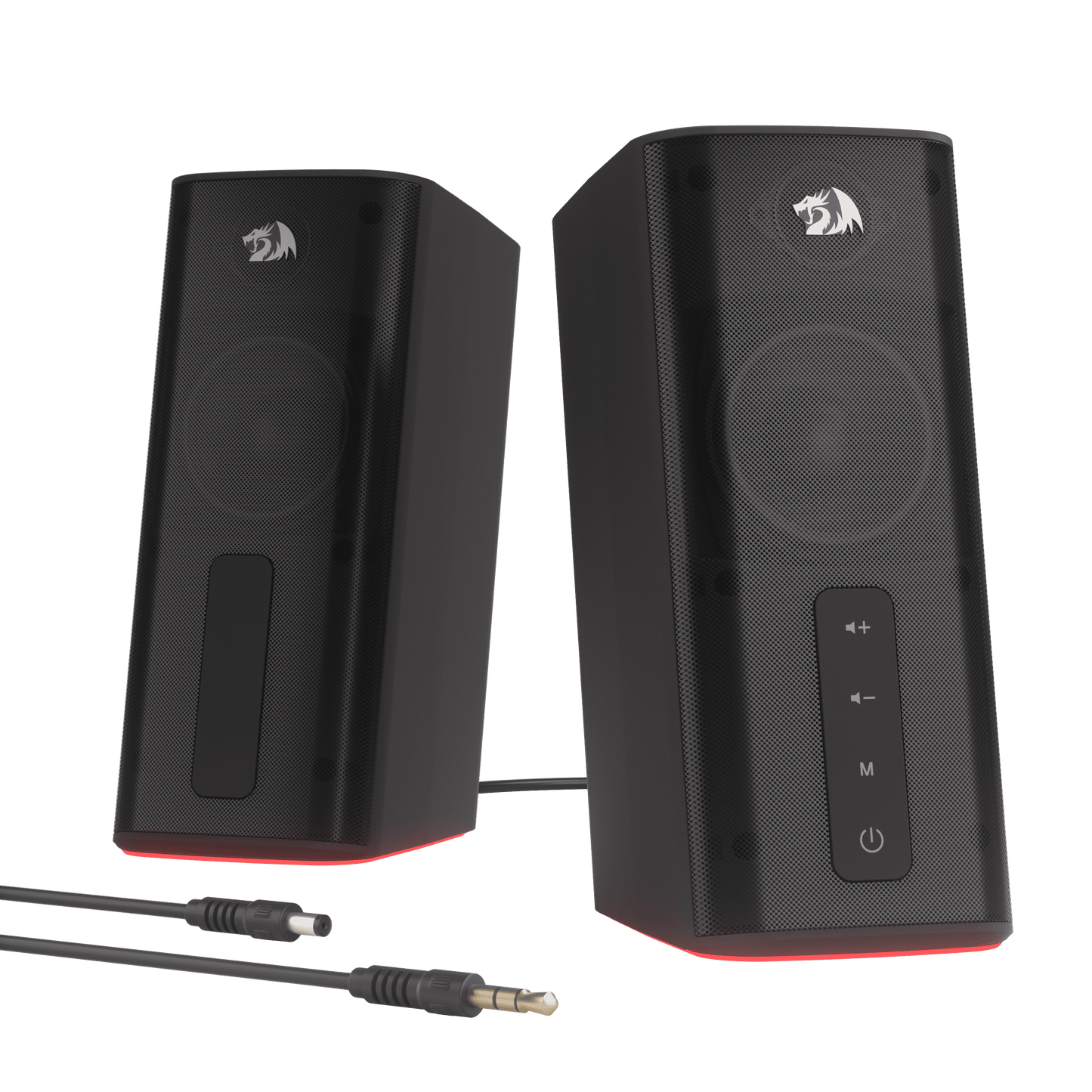 Redragon GS814 Stereo Desktop Speaker, 20W Output, 4 Real Units, BT 5.0/3.5mm AUX, Enhanced Bass, Touch-Control, Dynamic RGB Lighting