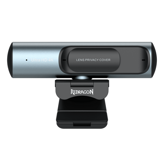 Redragon GW911 4K Webcam for PC, Ultra HD with Dual Noise-Cancelling Mic, PDAF Auto Focus, Auto Light Correction, Plug & Play, Privacy Cover – Works w/Zoom/Teams/Skype/Google Meet
