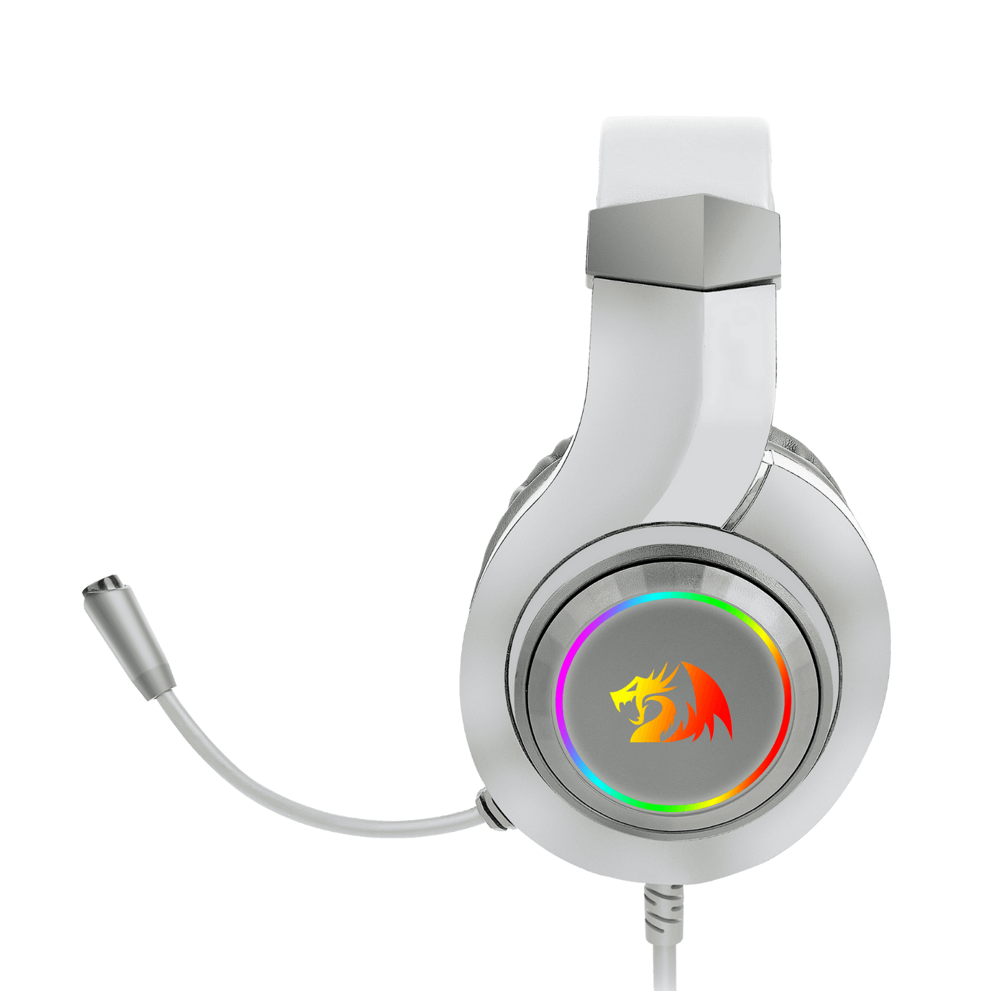 Gaming headset with RGB lighting on a black background