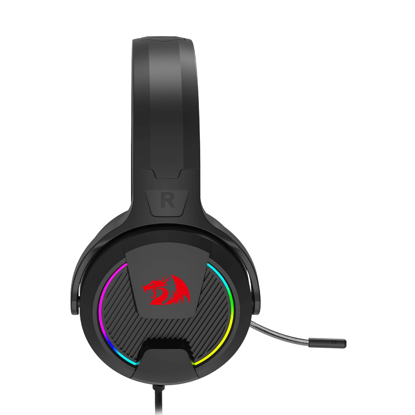 Redragon H315 RGB Gaming Headset - Wired Computer Headset with 40mm Drivers, Noise-Canceling Microphone, USB Connection, Lightweight Design, and Soft PU Leather Ear Cushions for Ultimate Comfort