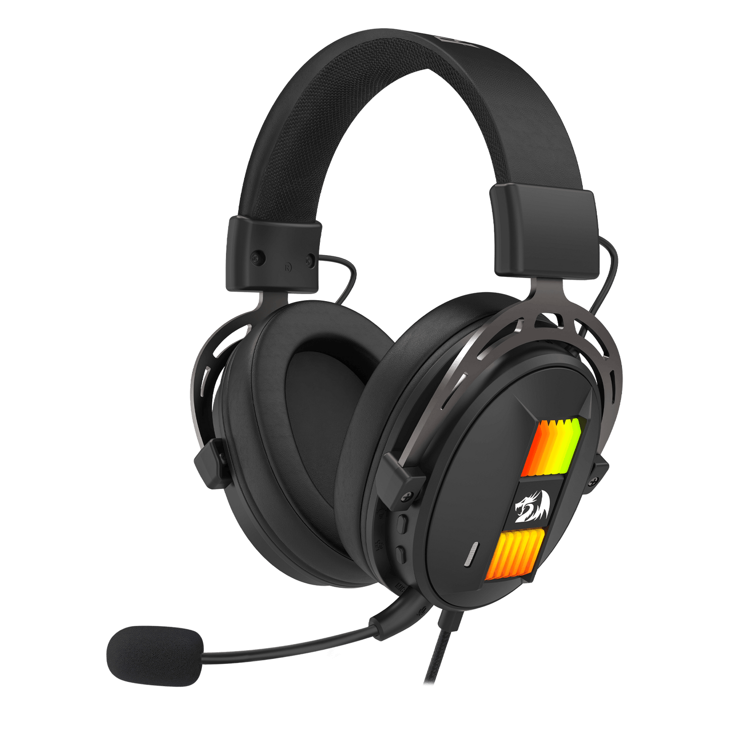 Redragon H375 Wired Gaming Headset, 53mm Drivers 7.1 Surround Sound, Detachable Noise Cancelling Mic, USB Computer Headset with RGB, Lightweight Design for PC/Laptop/PS4
