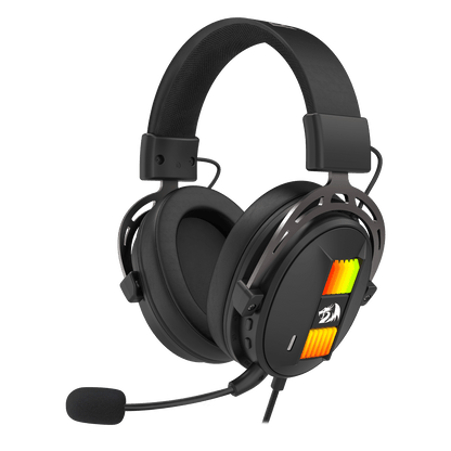 Redragon H375 Wired Gaming Headset, 53mm Drivers 7.1 Surround Sound, Detachable Noise Cancelling Mic, USB Computer Headset with RGB, Lightweight Design for PC/Laptop/PS4