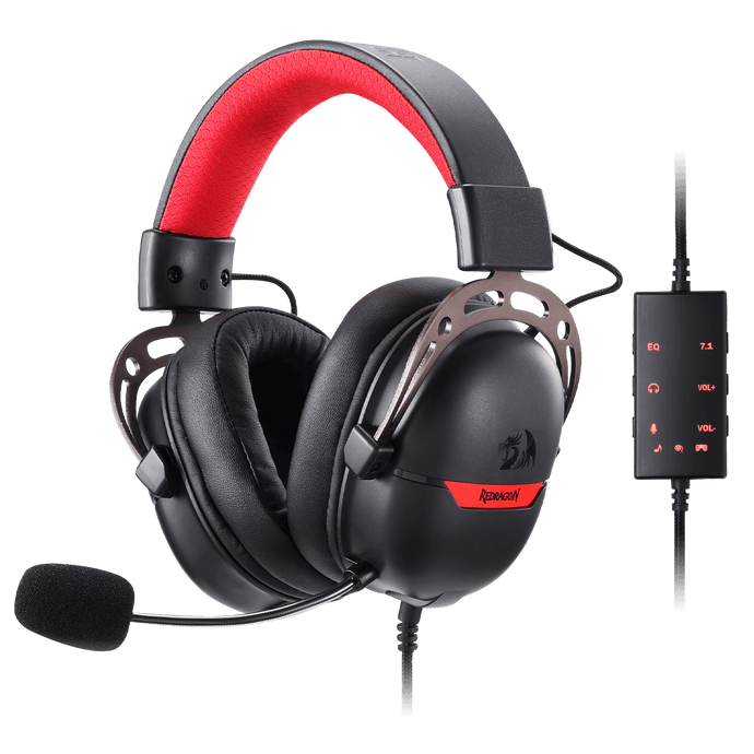 Redragon H376 Aurora Wired Gaming Headset, Virtual 7.1 Surround Sound, 40mm Drivers, in-line Control with EQ Mode, Over-Ear Headphones Works for PC/PS5/NS | show