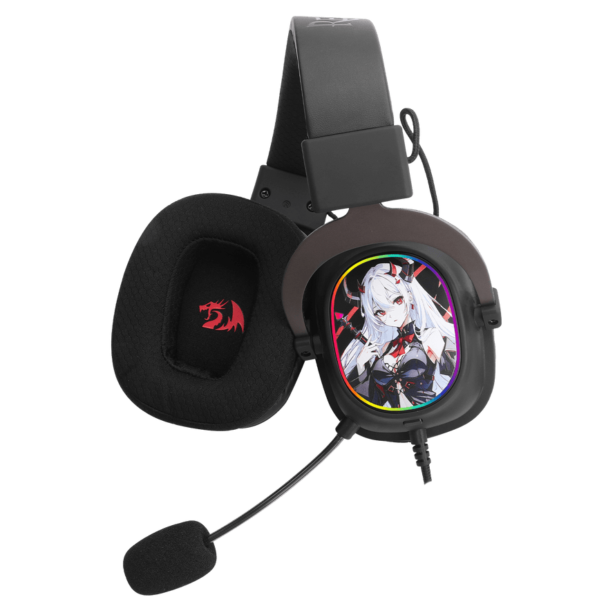Redragon H510 AK RGB Wired Gaming Headset - 7.1 Surround Sound - 53MM Audio Drivers in Memory Foam Ear Pads w/Replaceable Shell- Multi Platforms Headphone - USB Powered for PC/PS4/NS