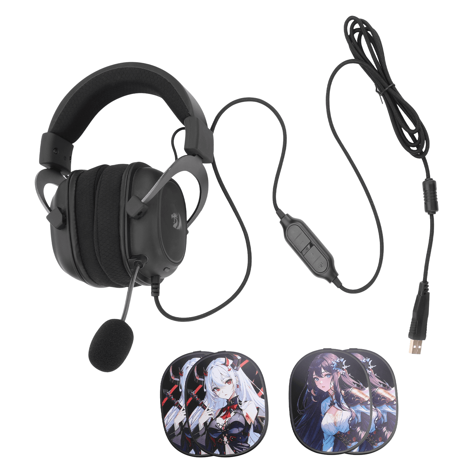 Redragon H510 AK RGB Wired Gaming Headset - 7.1 Surround Sound - 53MM Audio Drivers in Memory Foam Ear Pads w/Replaceable Shell- Multi Platforms Headphone - USB Powered for PC/PS4/NS