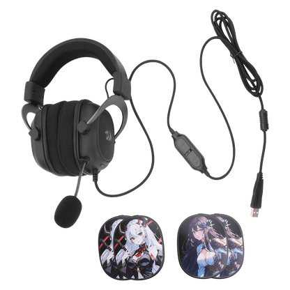 Redragon H510 AK RGB Wired Gaming Headset - 7.1 Surround Sound - 53MM Audio Drivers in Memory Foam Ear Pads w/Replaceable Shell- Multi Platforms Headphone - USB Powered for PC/PS4/NS