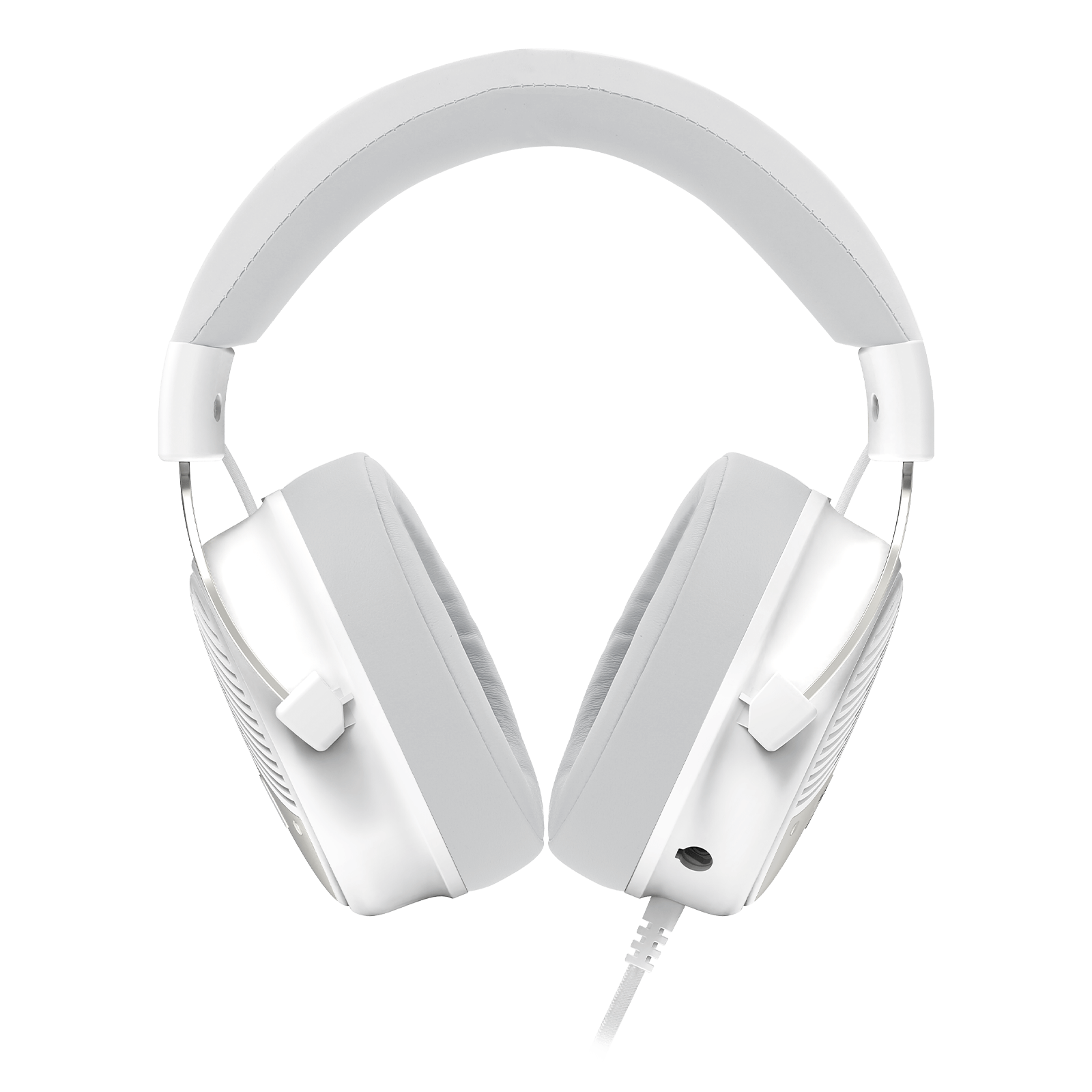 Redragon H730 USB Wired Gaming Headset - 53mm Drivers, 360° Spatial Sound, Detachable Noise-Canceling Microphone, Magnetic Replaceable Ear Cushions, Over-Ear Headphones Works for PC/PS4/PS5, White