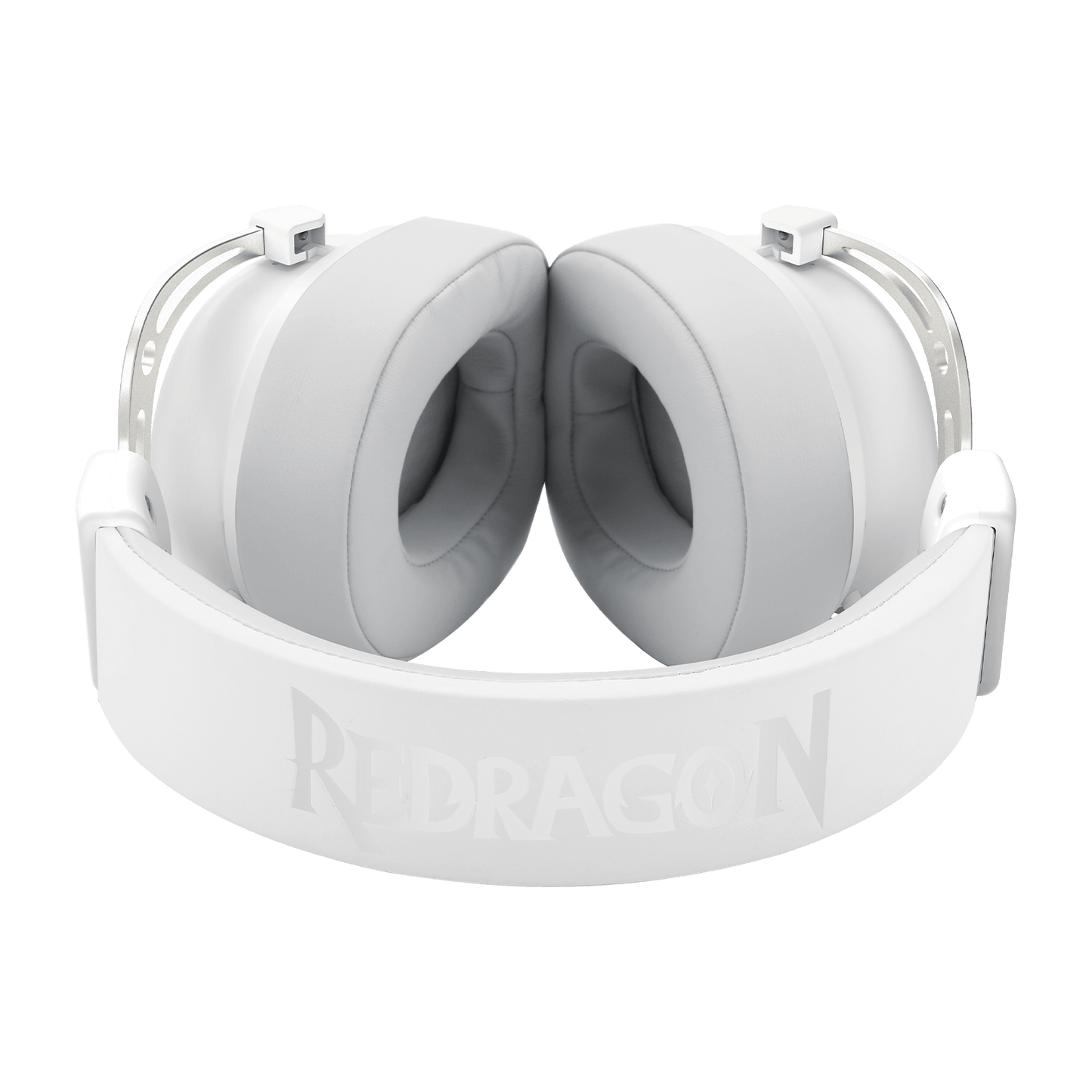 Redragon H730 USB Wired Gaming Headset - 53mm Drivers, 360° Spatial Sound, Detachable Noise-Canceling Microphone, Magnetic Replaceable Ear Cushions, Over-Ear Headphones Works for PC/PS4/PS5, White
