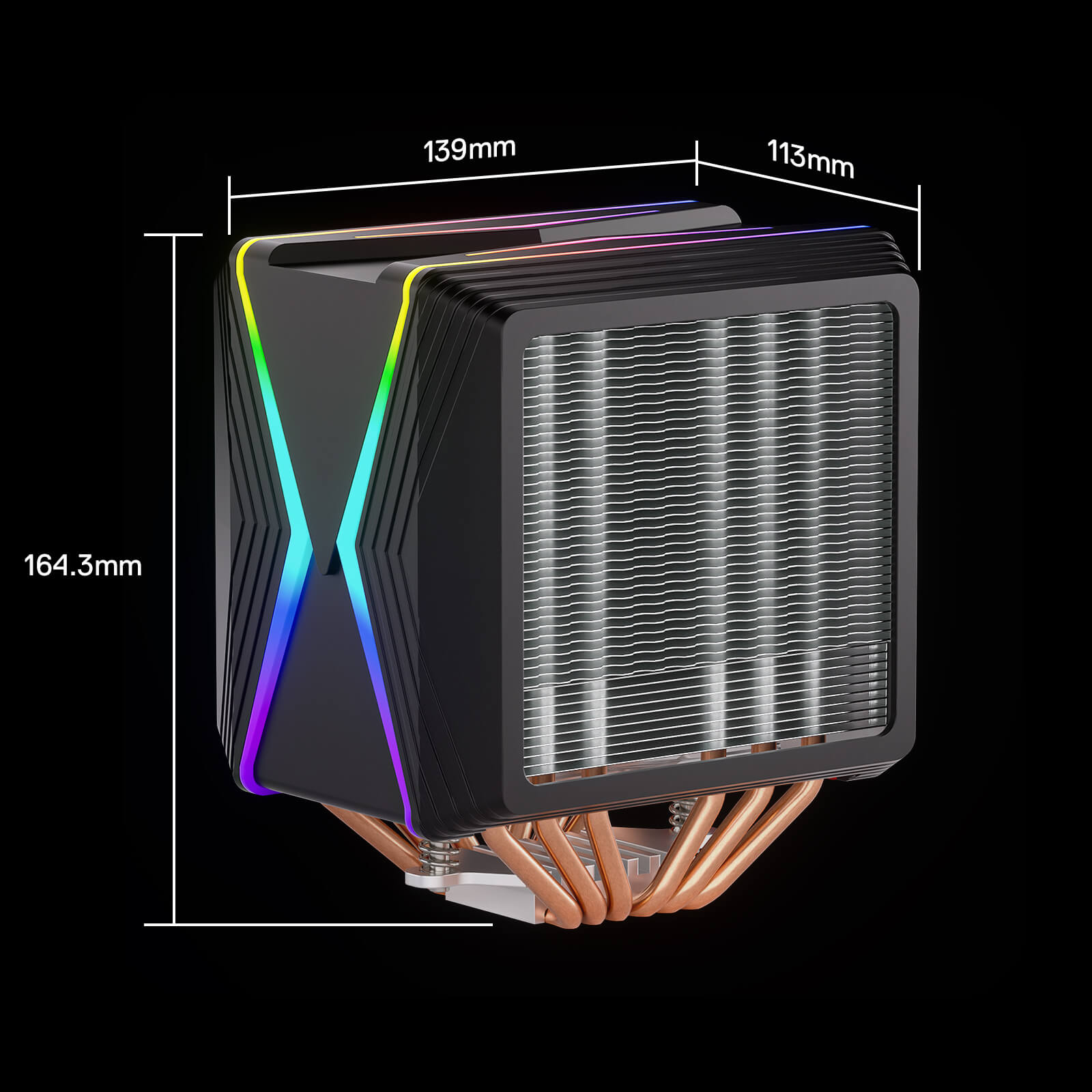 Redragon C218 Dual Tower CPU Air Cooler, A-RGB CPU Cooling Fan