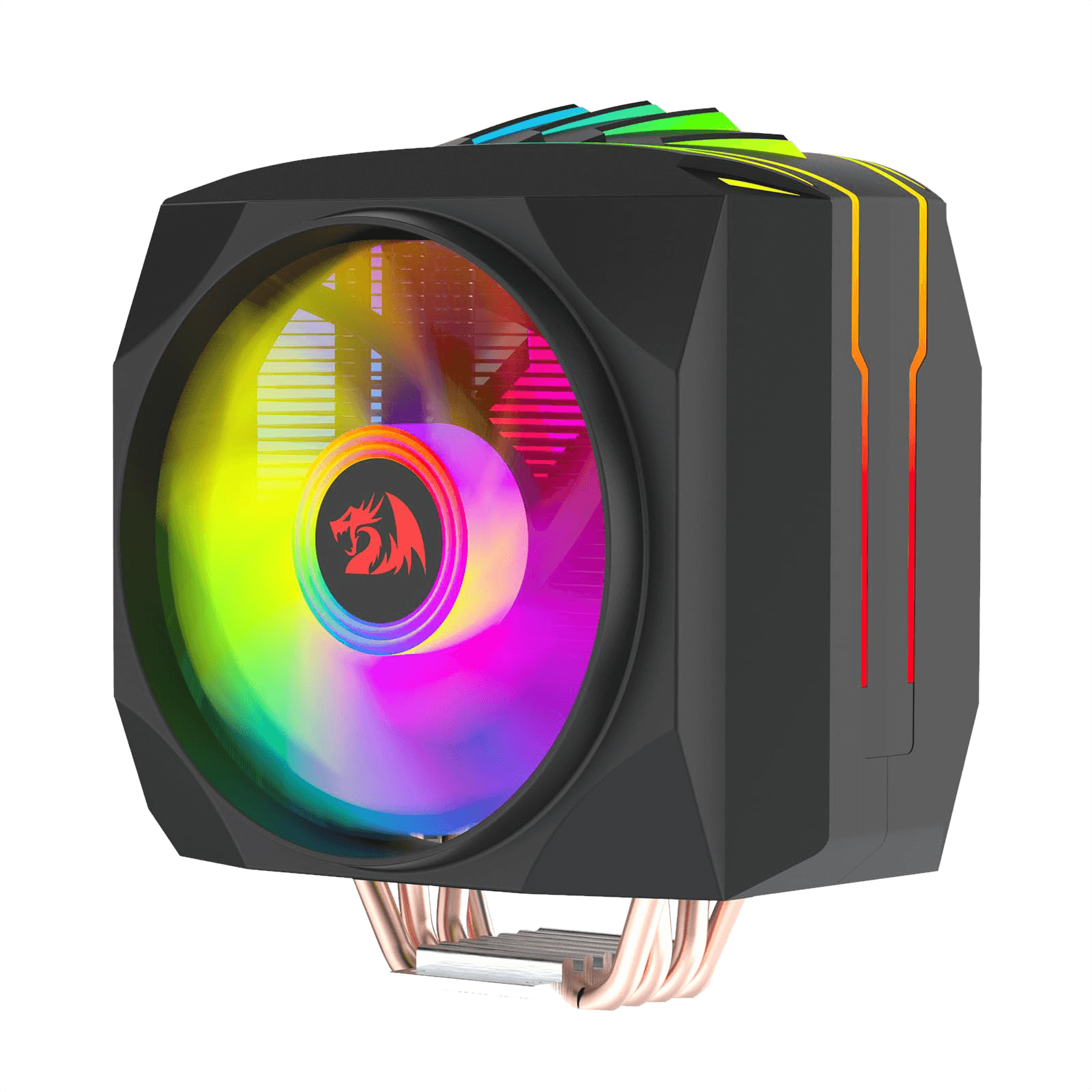 Redragon C219 CPU Air Cooler, A-RGB CPU Cooling FDB Fan, 2 x 120mm PWM Quiet Fans, 4 Heat Pipes & Smooth Copper Base, Single Tower for Intel 1700