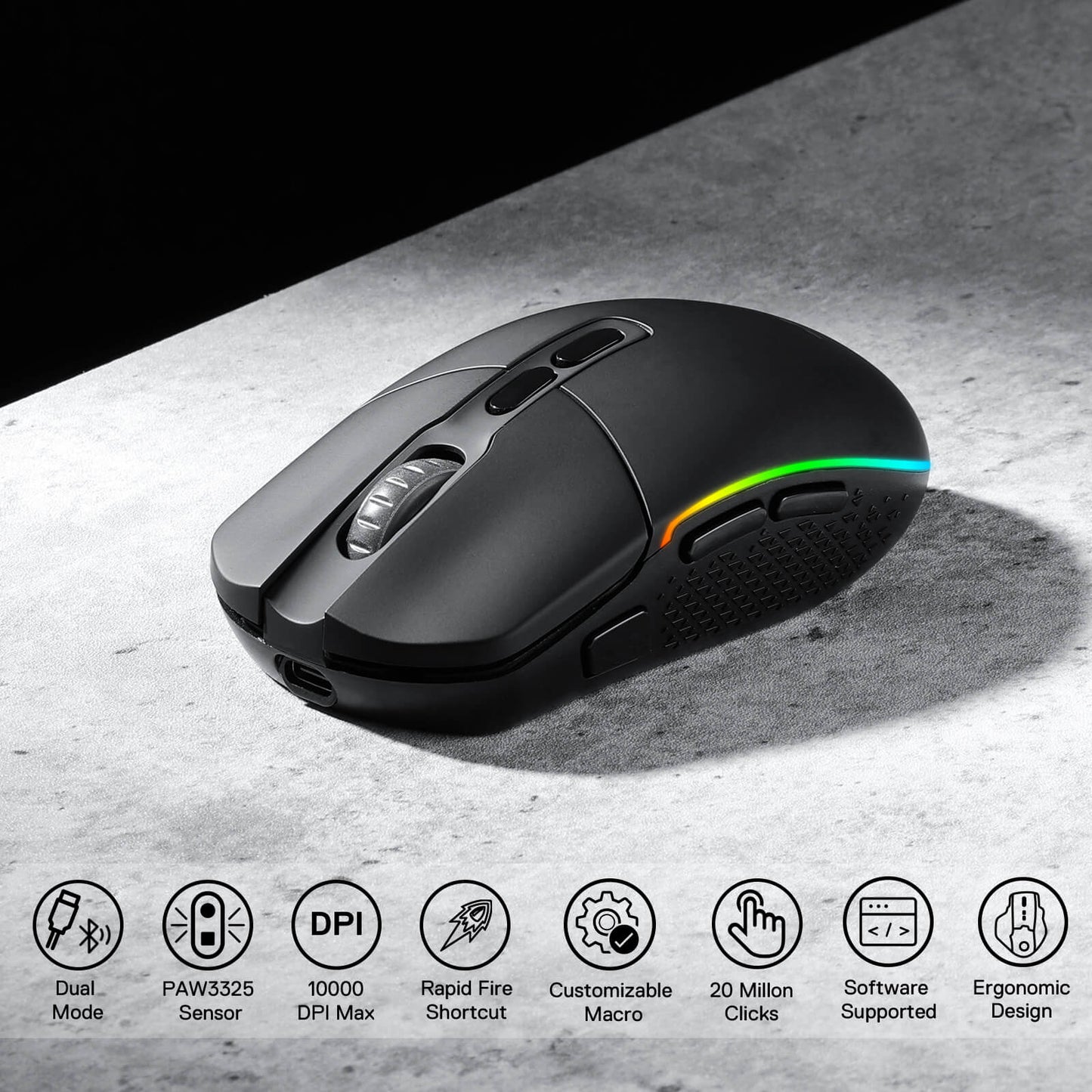 Redragon M719 Pro Wireless Optical Gaming Mouse