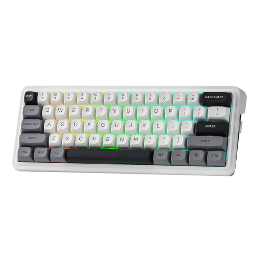 Redragon K722 PRO 60% Wireless Gasket RGB Gaming Keyboard, 61 Keys Hot-Swap Compact Mechanical Keyboard w/Free-Mod Socket, 5-Layer Noise Dampening & Round PBT Keycaps, Quiet Custom Linear Switch