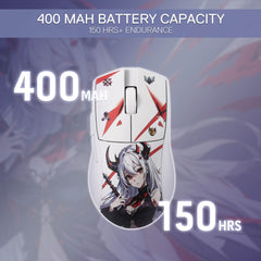 400 Mah battery capacity, 150 HRS endurance