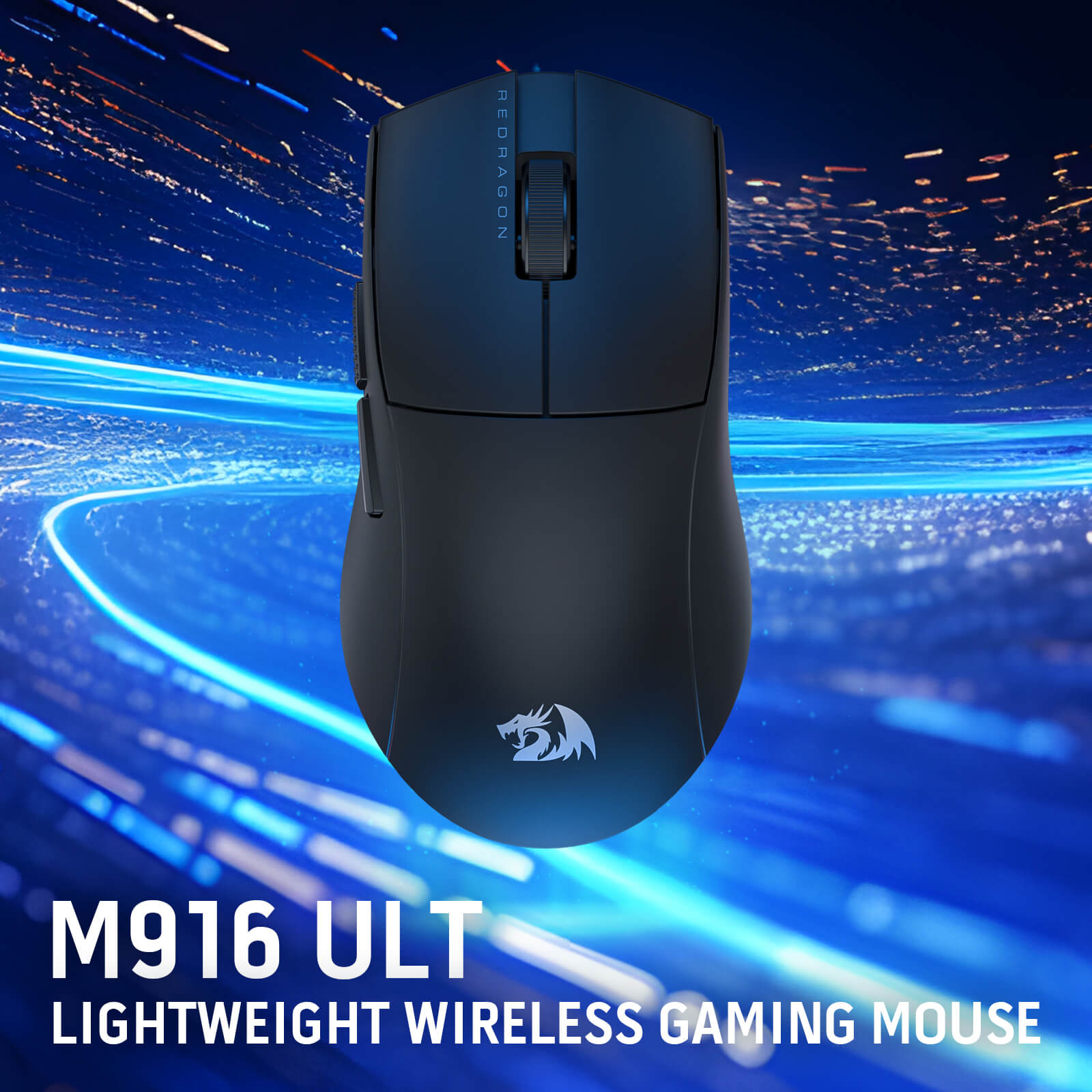 Redragon M916 ULT Wireless 8K Polling Rate Gaming Mouse, 49G Ultra-Light 30,000 Max DPI Gaming Mice w/Ergonomic Natural Grip Build, Full Programmable Buttons, Software Supports DIY Keybinds & DPI
