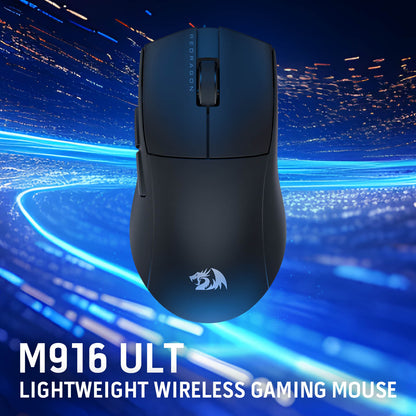 Redragon M916 ULT Wireless 8K Polling Rate Gaming Mouse, 49G Ultra-Light 30,000 Max DPI Gaming Mice w/Ergonomic Natural Grip Build, Full Programmable Buttons, Software Supports DIY Keybinds & DPI