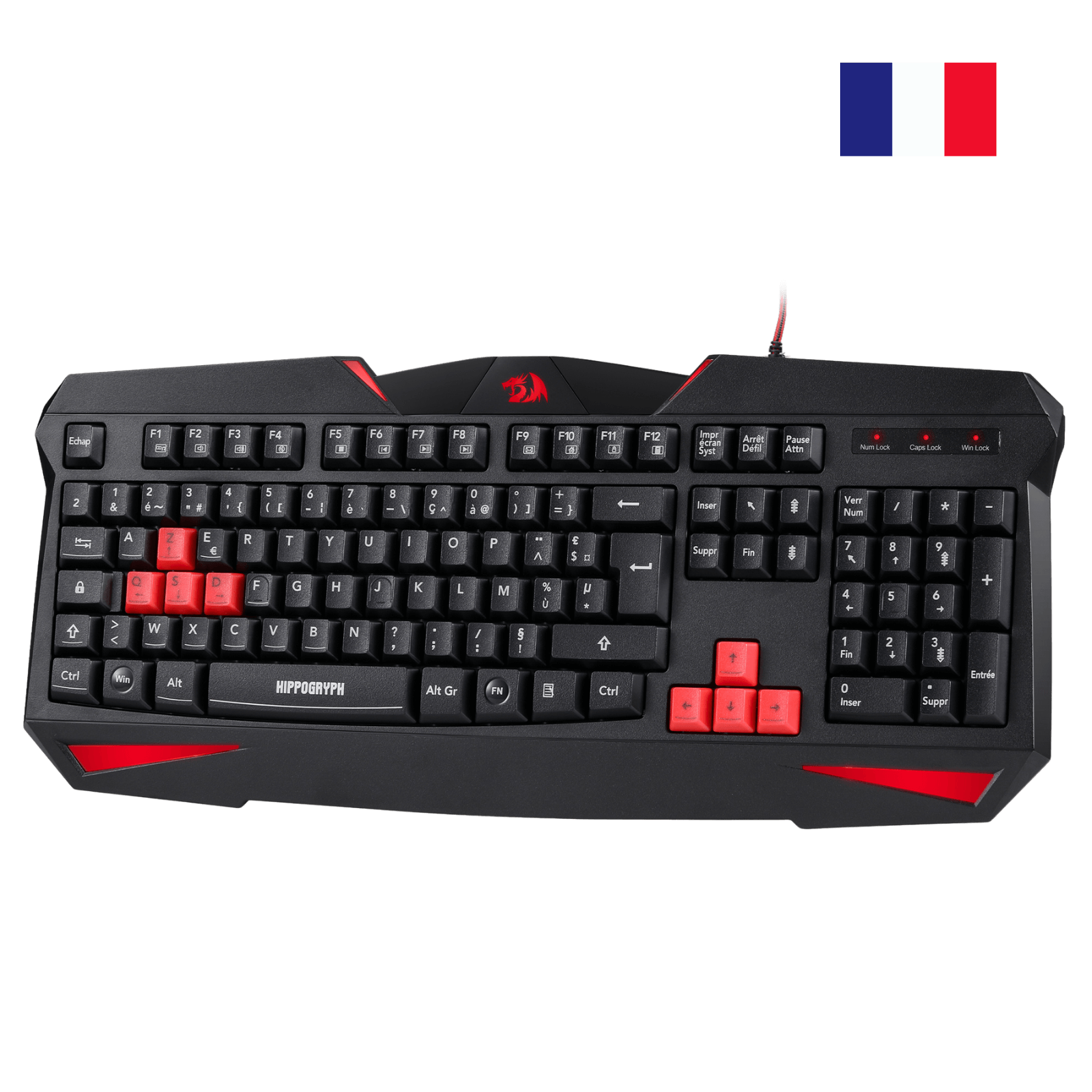 Redragon K301 Clavier Gaming AZERTY RGB Silencieux, Abordable avec Repose-Poignet