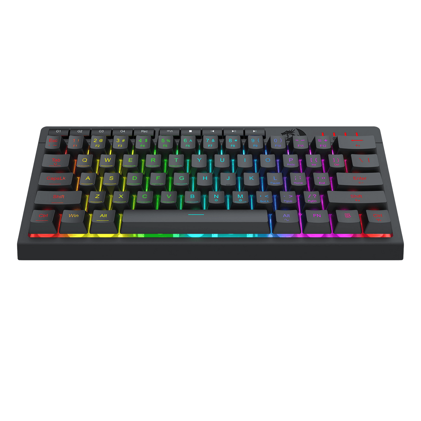 Redragon K522 60% RGB Membrane Gaming Keyboard, Compact 61 Keys Linear Mechanical-Feel Switch Keyboard w/ 4 Extra On-Board Macro Keys & Media Control Keys