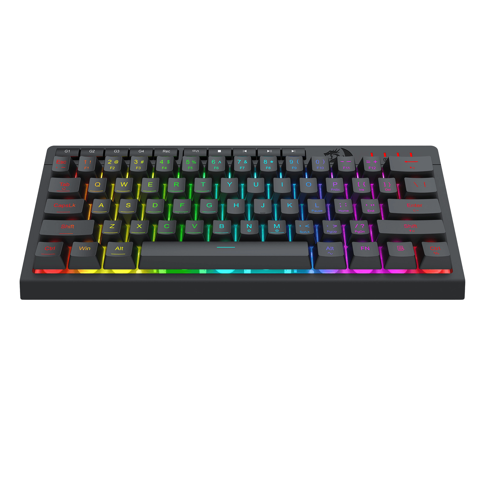 Redragon K522 60% RGB Membrane Gaming Keyboard, Compact 61 Keys Linear Mechanical-Feel Switch Keyboard w/ 4 Extra On-Board Macro Keys & Media Control Keys