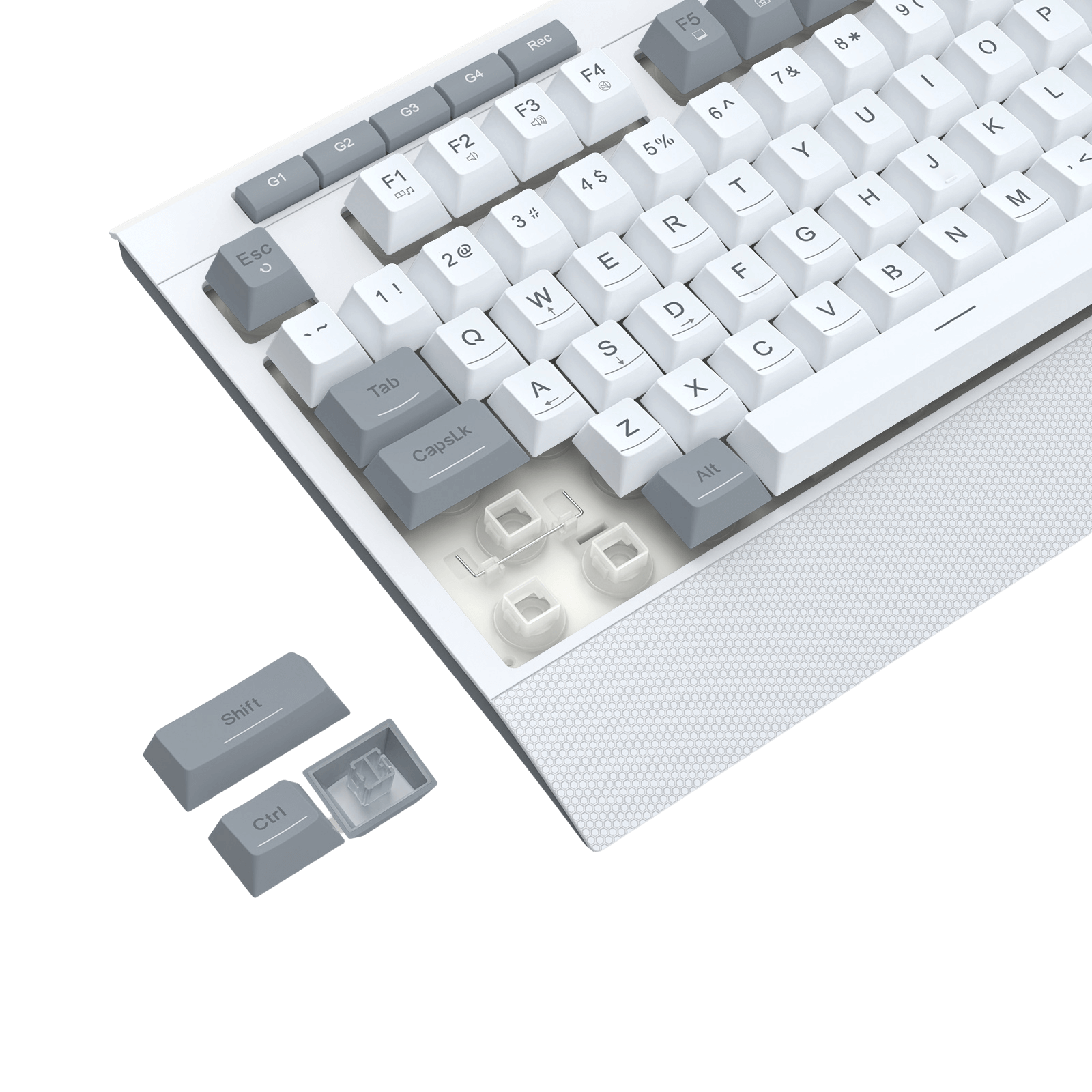 Redragon K525 RGB Backlit Membrane Gaming Keyboard with Multimedia Keys, Linear Mechanical-Feel Switch, 4 Extra On-Board Macro Keys, Dedicated Media Control, Detachable Wrist Rest