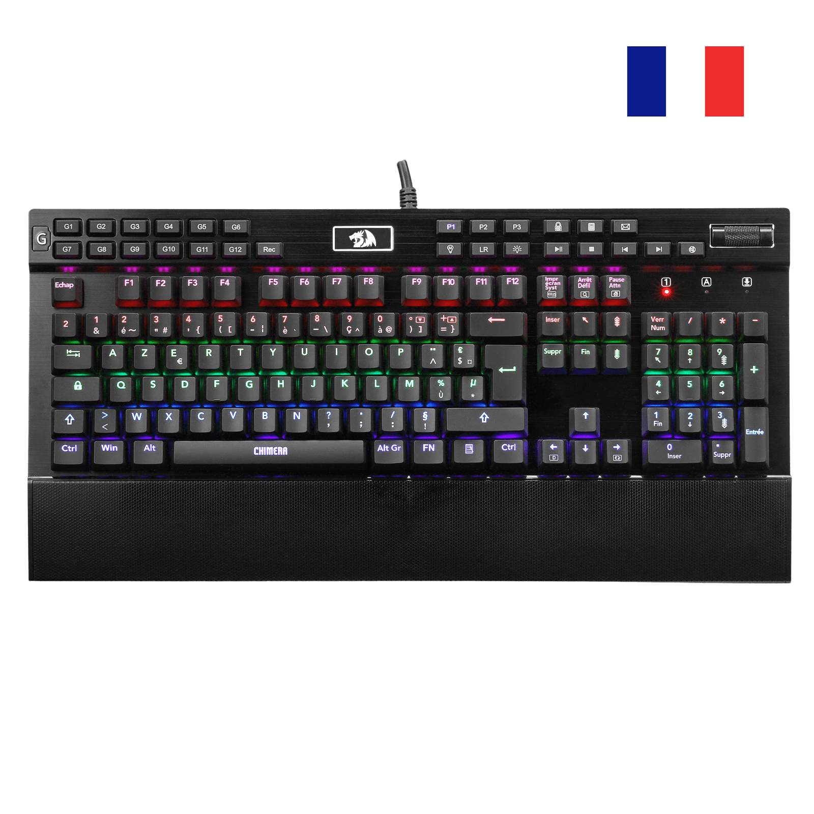 Redragon K550 Clavier Mécanique AZERTY RGB avec 12 Macros