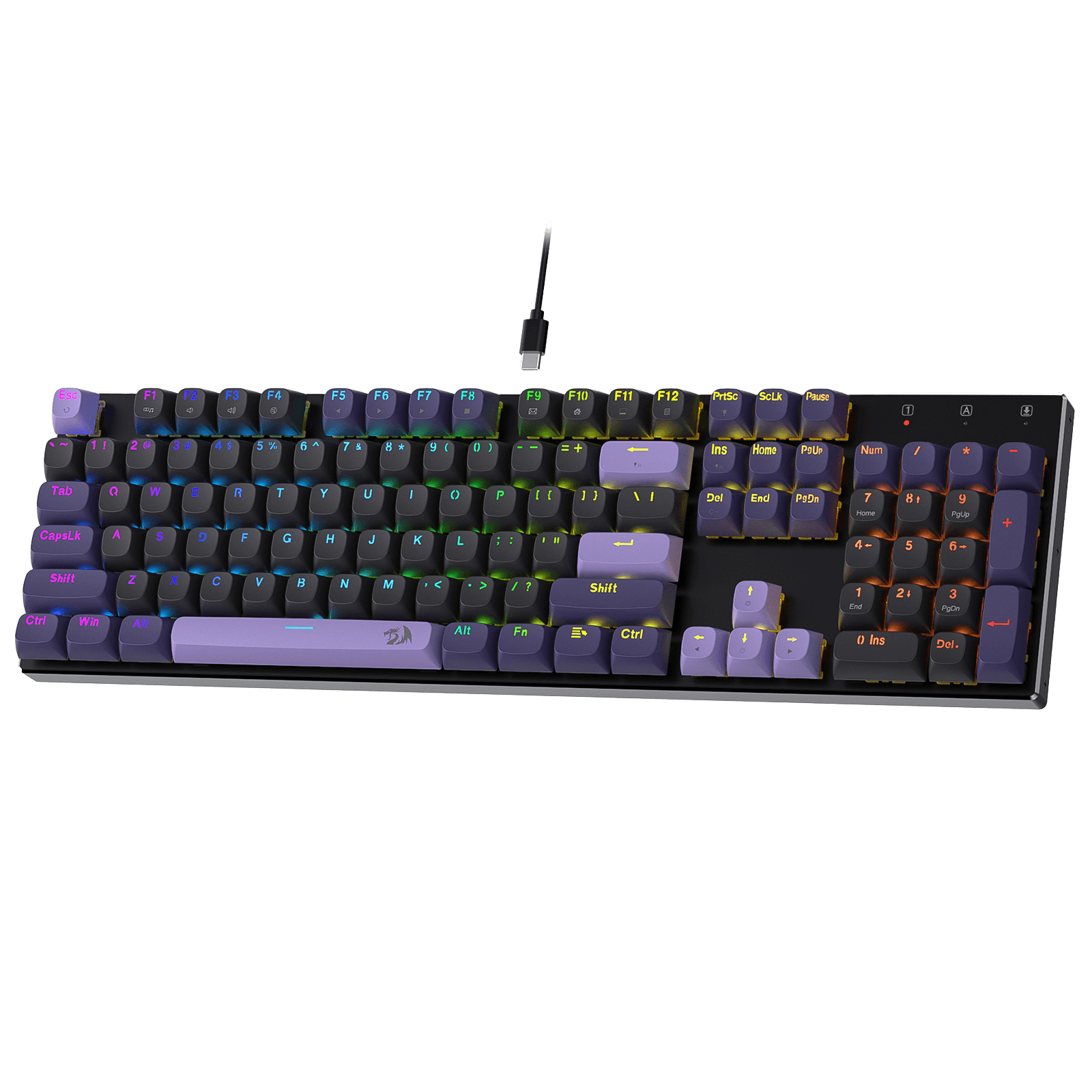 Redragon K556 HE Rapid Trigger Gaming Keyboard, 100% 104 Keys Wired Mechanical Keyboard w/Hyper-Fast Actuation, Dedicated Hall Effect Magnetic Switch, 2-Layer Noise Dampening, Original Aluminum Base