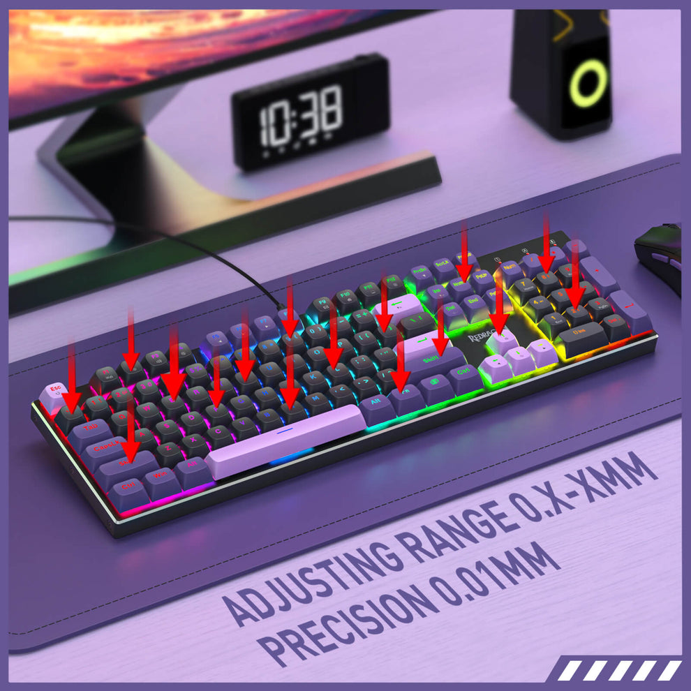 Redragon K556 HE Rapid Trigger Gaming-toetsenbord, 104 toetsen