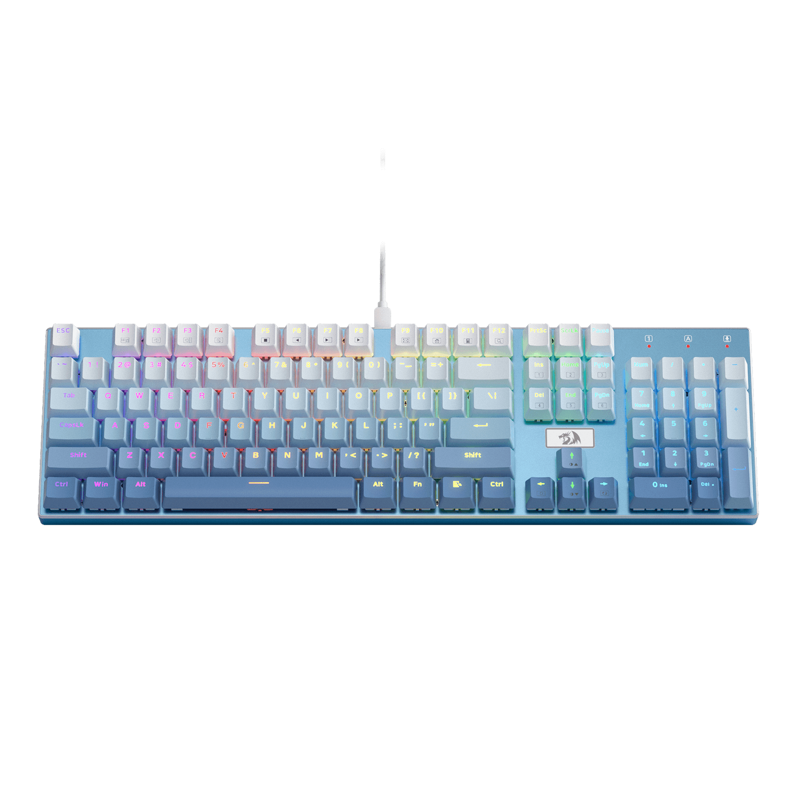Redragon K556 SE RGB LED Backlit Wired Mechanical Gaming Keyboard, Gradient Blue