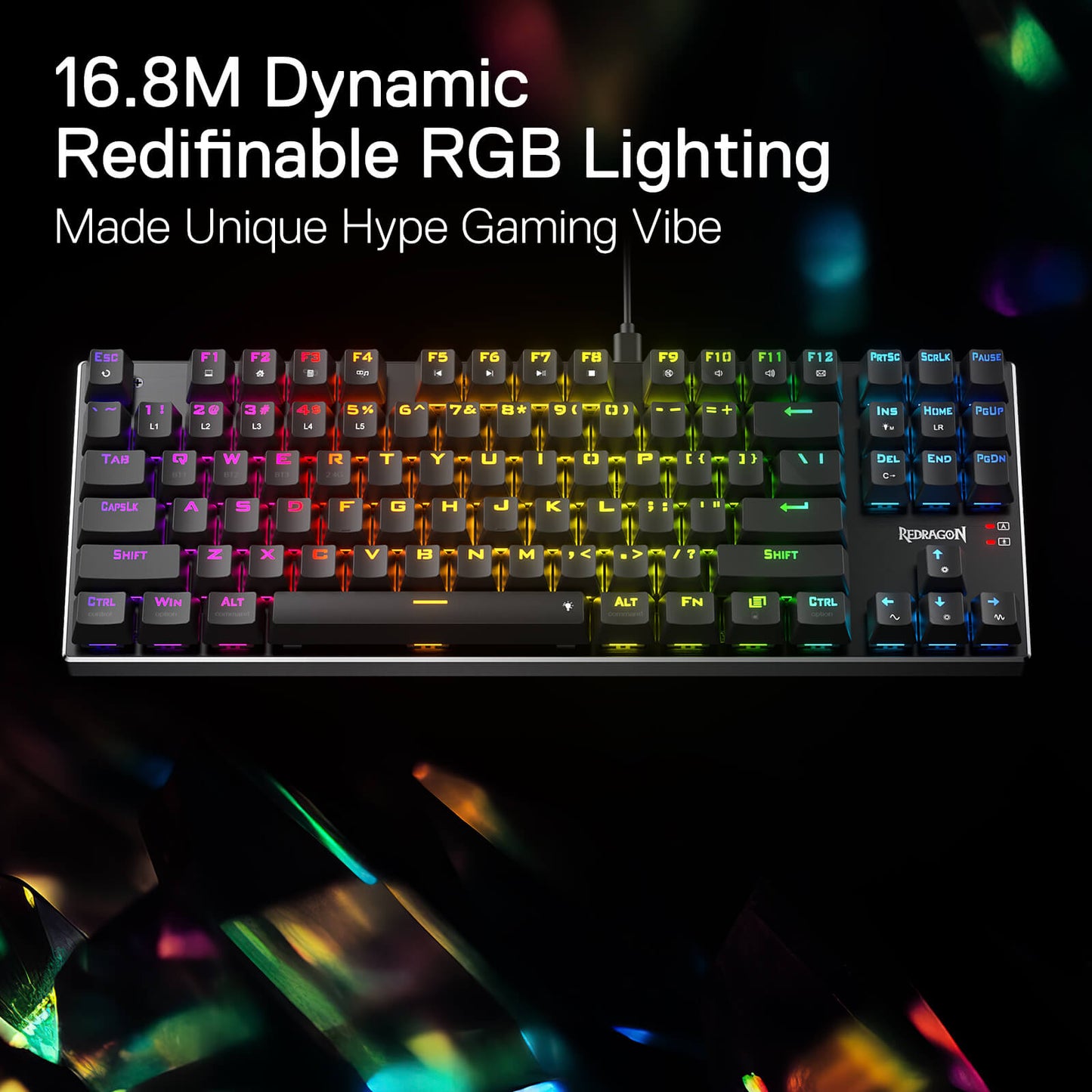 Redragon K556 TKL RGB Wired/Tri-Mode Wireless Mechanical Gaming Keyboard