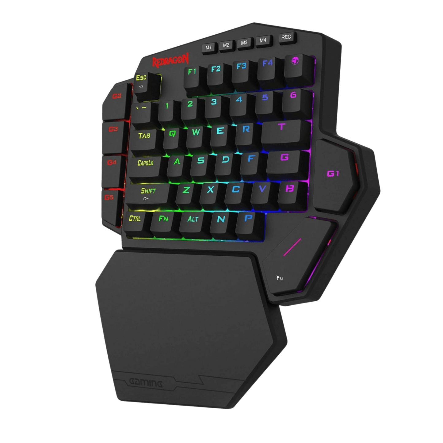 Redragon K585 HE Rapid Trigger Gaming Keyboard, 8K Wired One-Handed Mechanical Keyboard w/Next-Gen UltraMag 100% POM Silky Magnetic Switch, Dual-Module Floating Structure Design, Detachable Wrist Rest