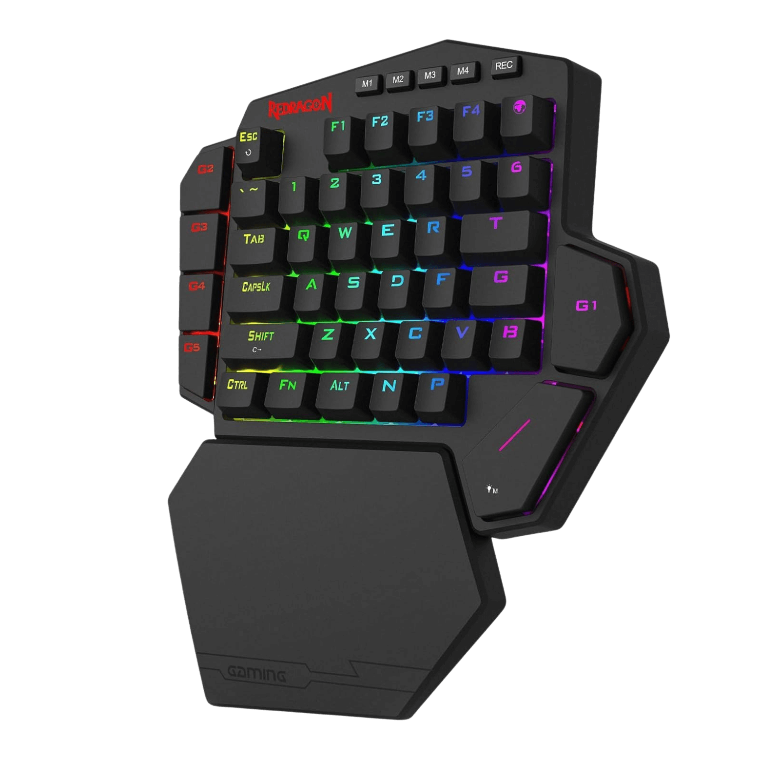 Redragon K585 HE Rapid Trigger Gaming Keyboard, 8K Wired One-Handed Mechanical Keyboard w/Next-Gen UltraMag 100% POM Silky Magnetic Switch, Dual-Module Floating Structure Design, Detachable Wrist Rest