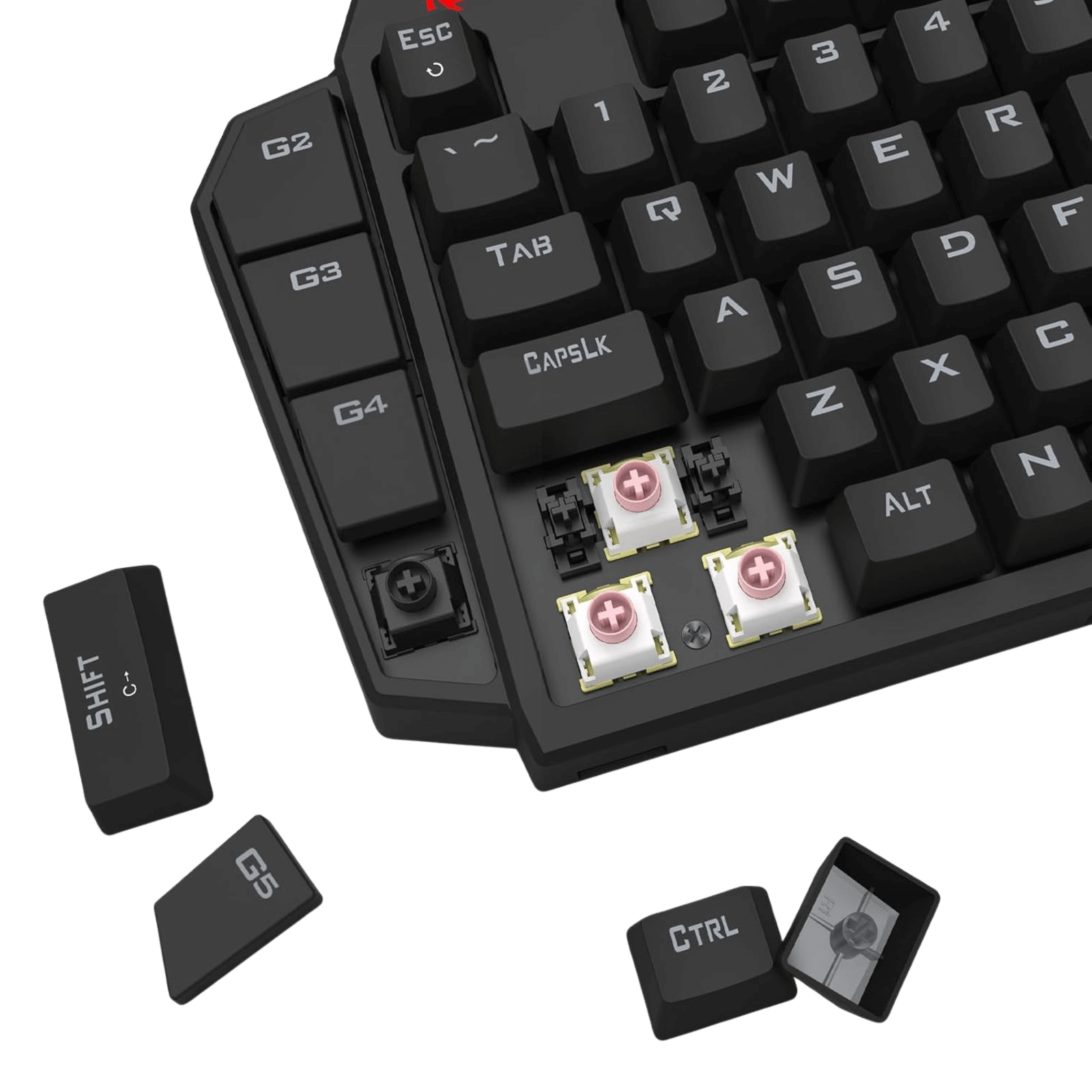 Redragon K585 HE Rapid Trigger Gaming Keyboard, 8K Wired One-Handed Mechanical Keyboard w/Next-Gen UltraMag 100% POM Silky Magnetic Switch, Dual-Module Floating Structure Design, Detachable Wrist Rest