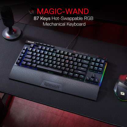 Redragon K587 MAGIC-WAND 87 Keys RGB TKL Mechanical Gaming Keyboard