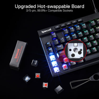 Redragon K587 MAGIC-WAND 87 Keys RGB TKL Mechanical Gaming Keyboard