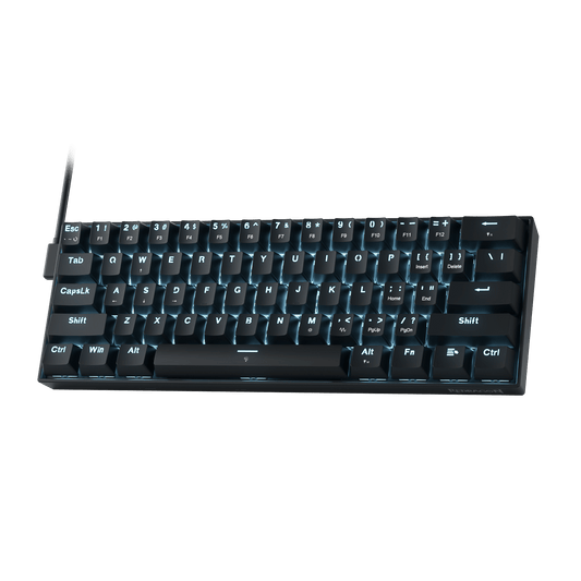Redragon K617 HE Rapid Trigger Gaming Keyboard, 60% 61 Keys Wired Mechanical Keyboard w/Hyper-Fast Actuation, Dedicated Hall Effect Magnetic Switch, Actuation Point Adjustable, Essential Black