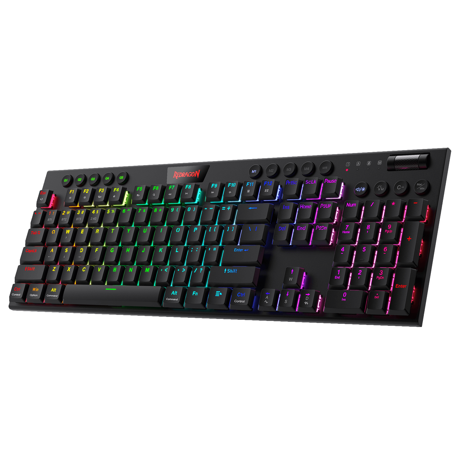 Redragon K618 Wireless Low Profile RGB Mechanical Keyboard Open-Box