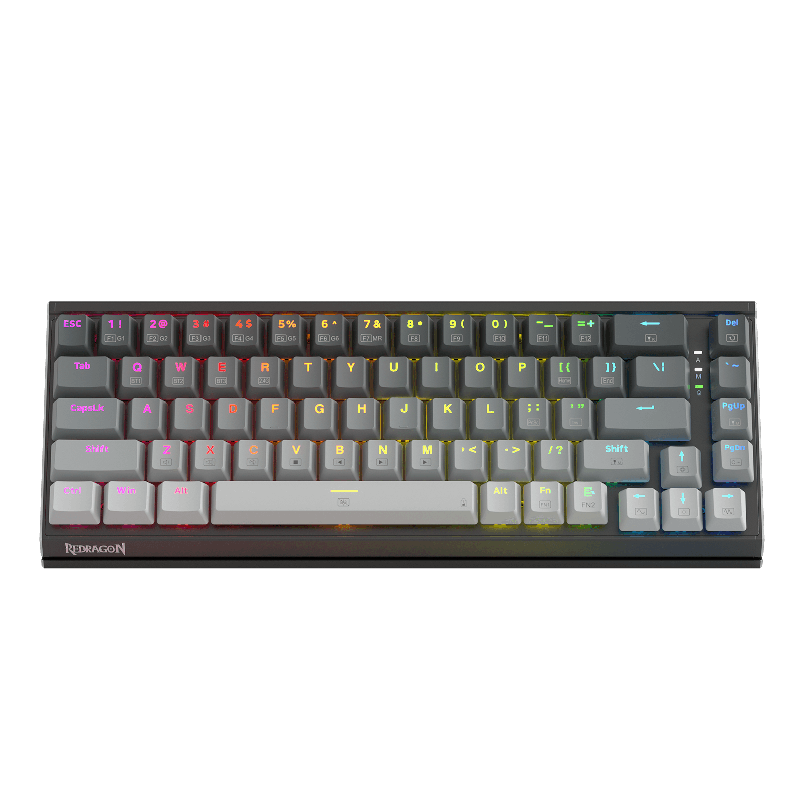 Redragin Shaco Redragon K641 SHACO PRO 65% Aluminum Mechanical Keyboard, Blue & Grey ...