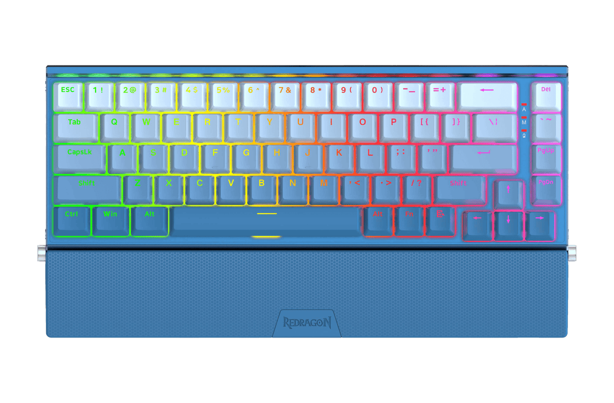 Redragon K641 SHACO PRO 65% Aluminum Mechanical Keyboard, Blue & Grey ...