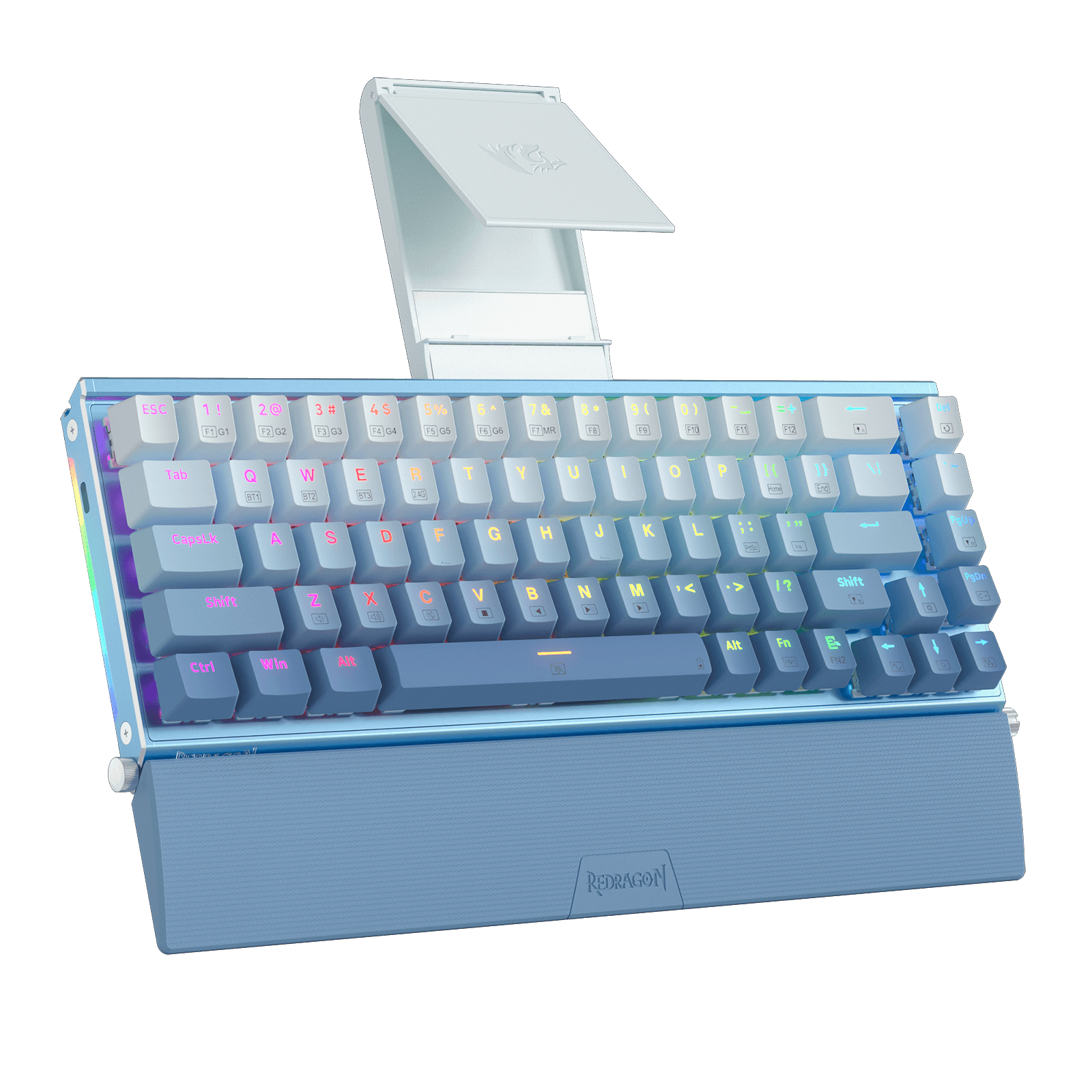 Redragon K641 SHACO PRO 65% Aluminum Mechanical Keyboard, Blue & Grey ...
