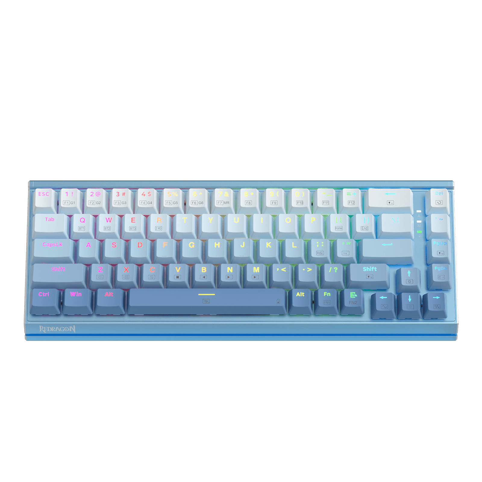 Redragon K641 SHACO PRO 65% Aluminum Mechanical Keyboard, Blue & Grey ...