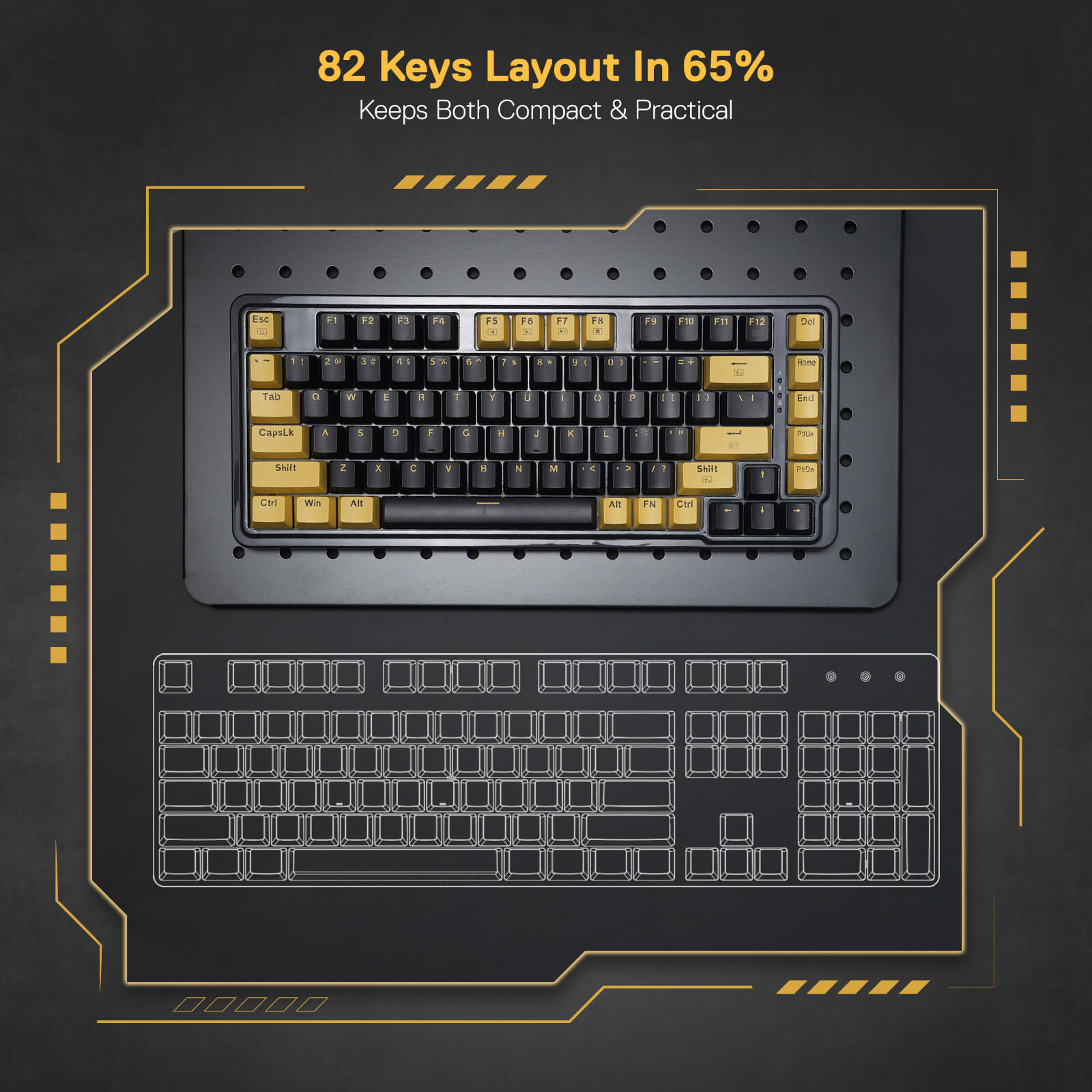 Gold Logitech Computer Keyboard Gold Keyboard