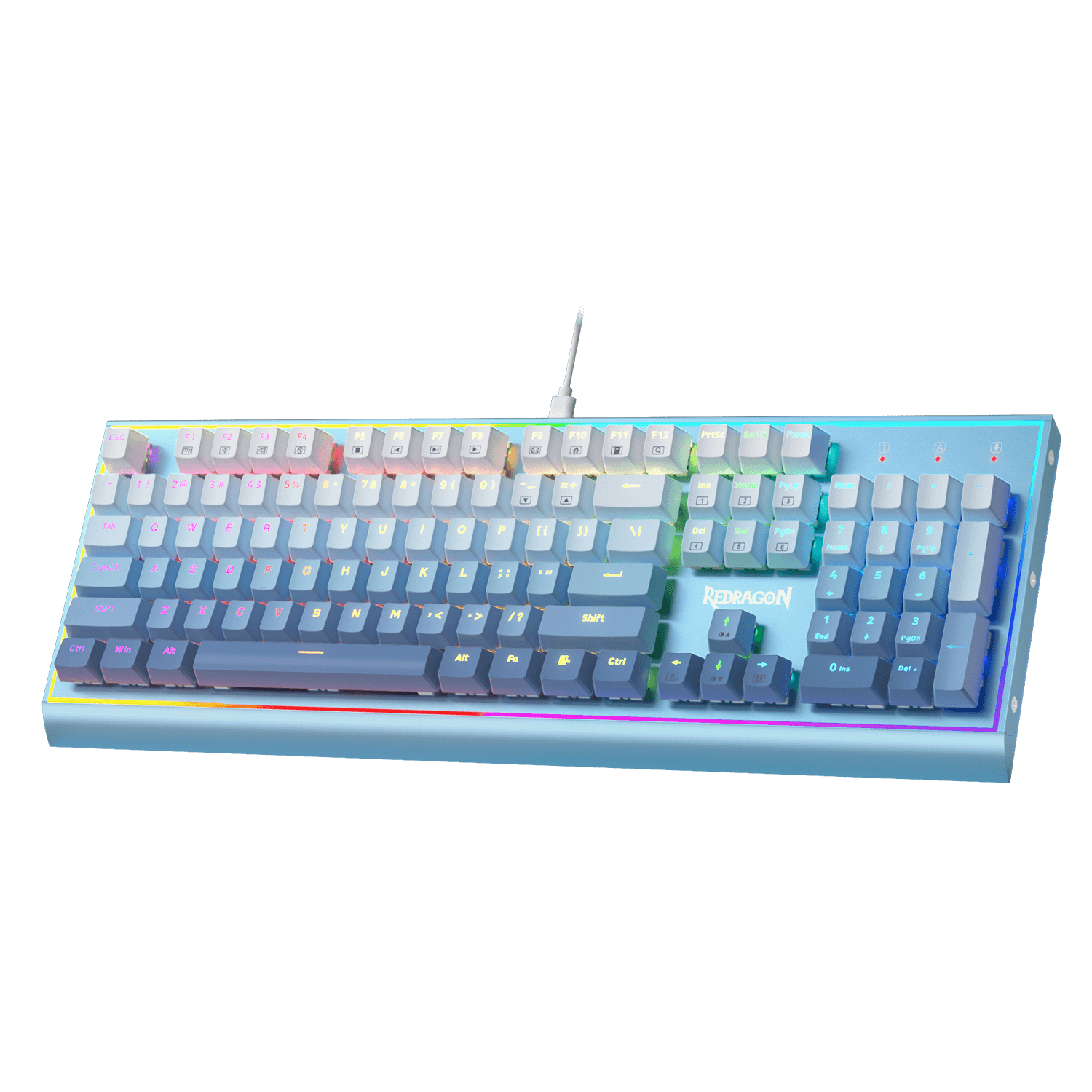 Redragon K654 104 Keys RGB Gaming Keyboard w/ Weighted Aluminum Frame