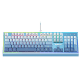 104 Keys Wired blue Mechanical Keyboard w/Weighted Aluminum Frame