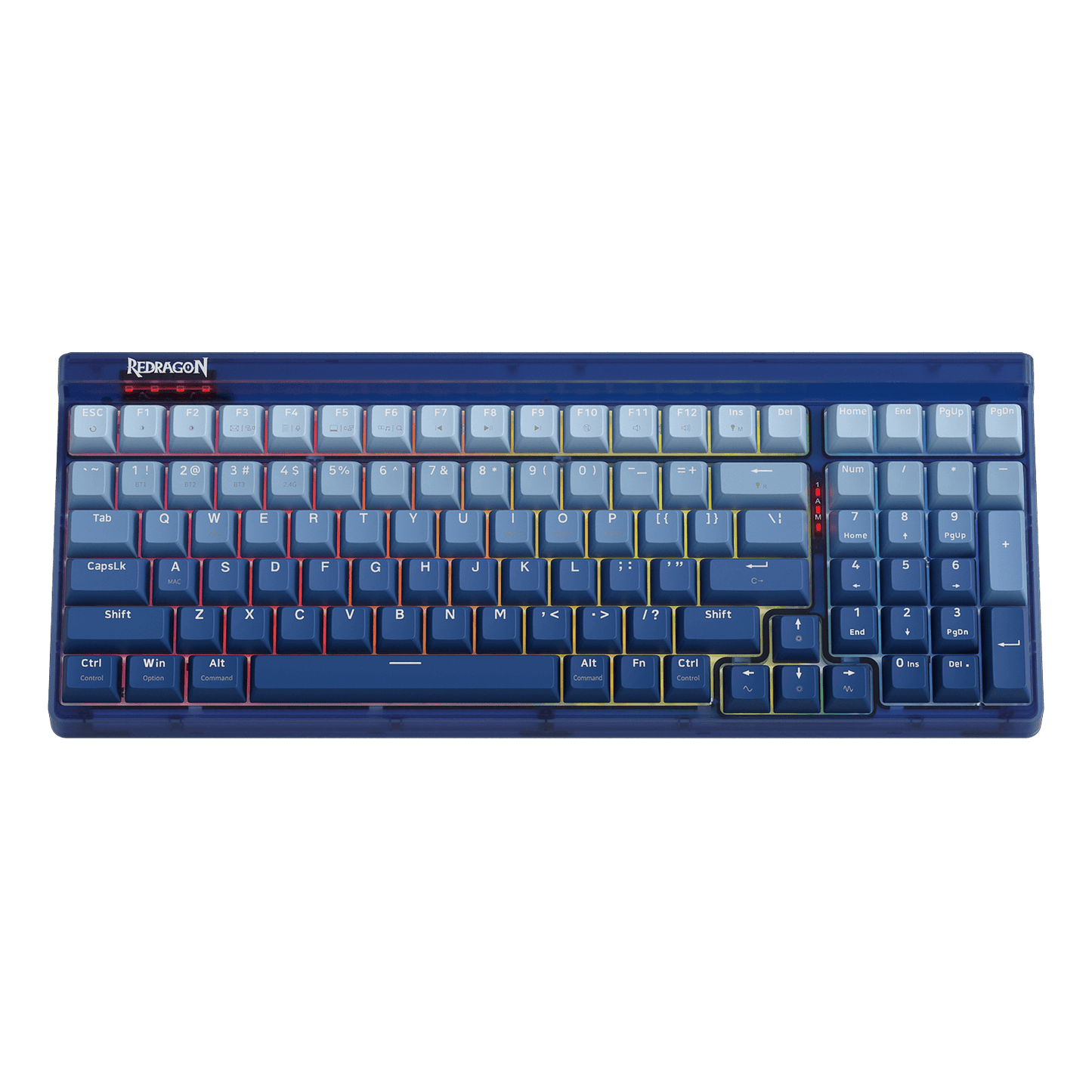 Redragon K656 PRO 3-Mode Wireless RGB Gaming Keyboard blue color