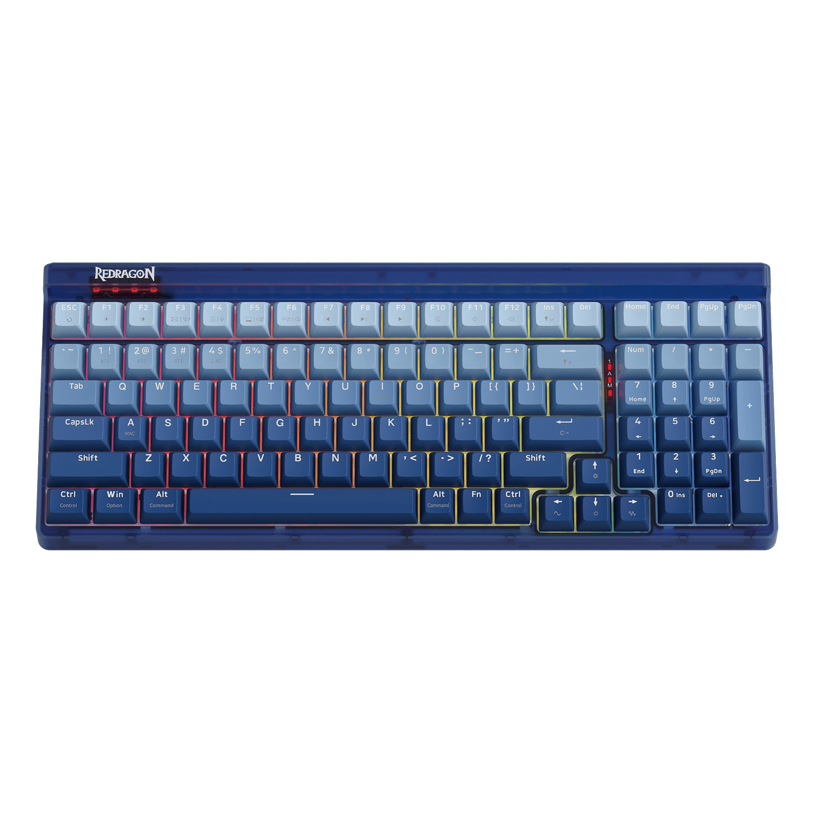 Redragon K656 PRO 3-Mode Wireless RGB Gaming Keyboard blue color