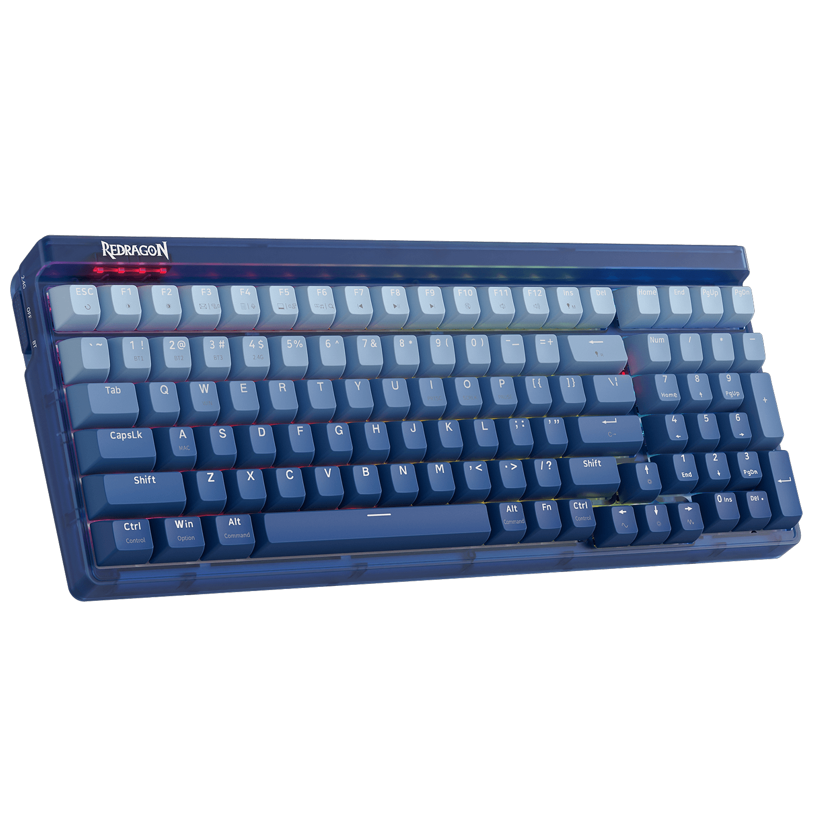 Redragon K656 PRO 3-Mode Wireless RGB Gaming Keyboard blue color