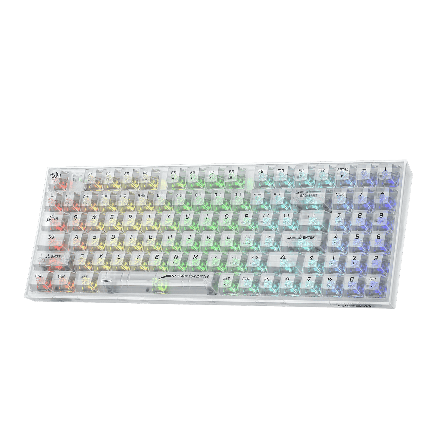 94 Keys Full-Transparent Hot-Swap Mechanical Keyboard w/Upgraded Socket